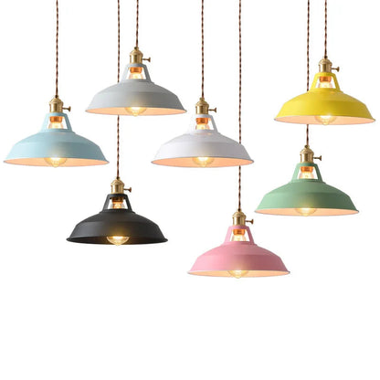 Colorful Retro Industrial Pendant Light