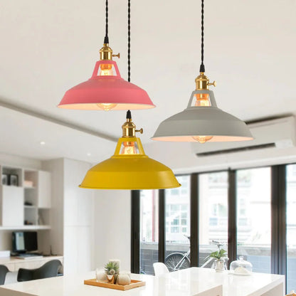 Colorful Retro Industrial Pendant Light