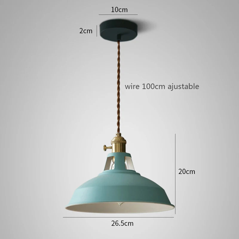 Colorful Retro Industrial Pendant Light