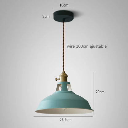 Colorful Retro Industrial Pendant Light