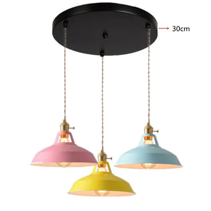 Colorful Retro Industrial Pendant Light