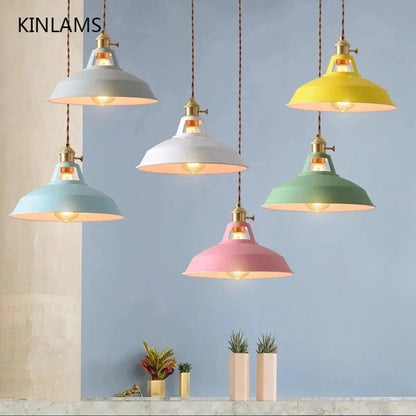 Colorful Retro Industrial Pendant Light