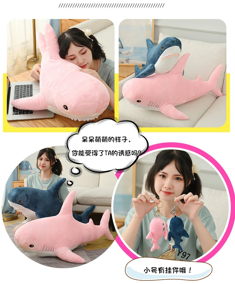 Colorful Shark Plush Toy 15-140cm