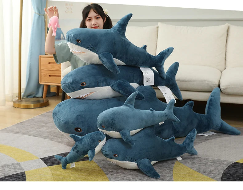 Colorful Shark Plush Toy 15-140cm