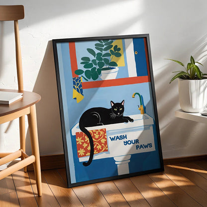 Colourful Cat Poster for Home Decor