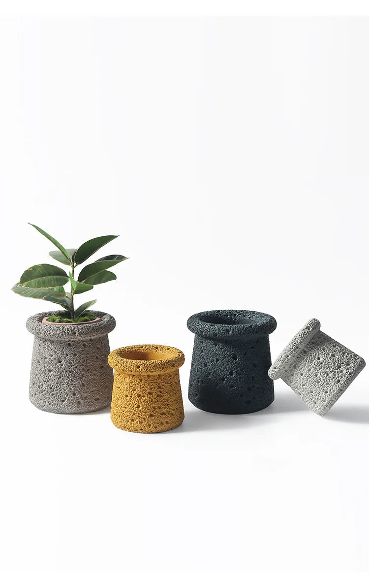 Colourful Ceramic Moon Planter Pot