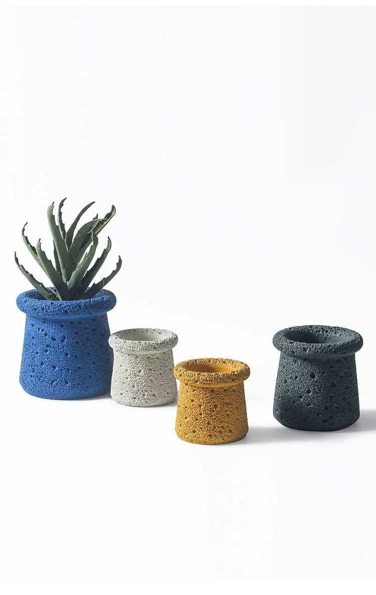 Colourful Ceramic Moon Planter Pot