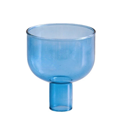 Colourful Glass Flower Vase Candle Holder