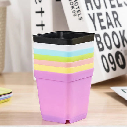 Colourful Mini Square Plastic Pots