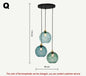 Colourful Modern Glass Pendant Chandelier