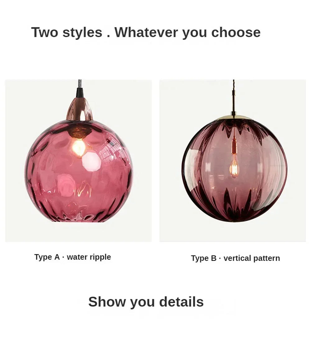 Colourful Modern Glass Pendant Chandelier