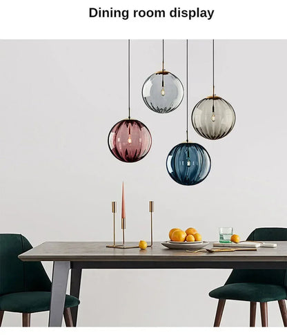 Colourful Modern Glass Pendant Chandelier