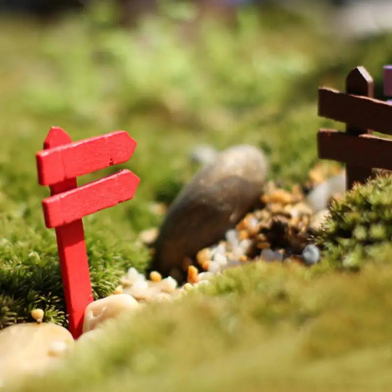 Colourful Wooden Miniature Road Signs