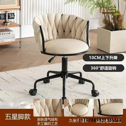 Comfortable Swivel Makeup Chair - Flannel