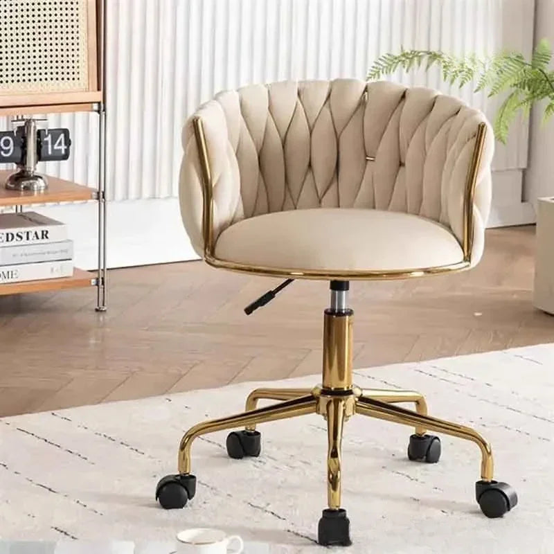 Comfortable Swivel Makeup Chair - Flannel