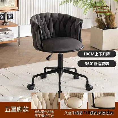 Comfortable Swivel Makeup Chair - Flannel