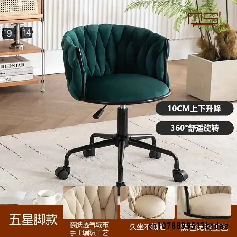 Comfortable Swivel Makeup Chair - Flannel