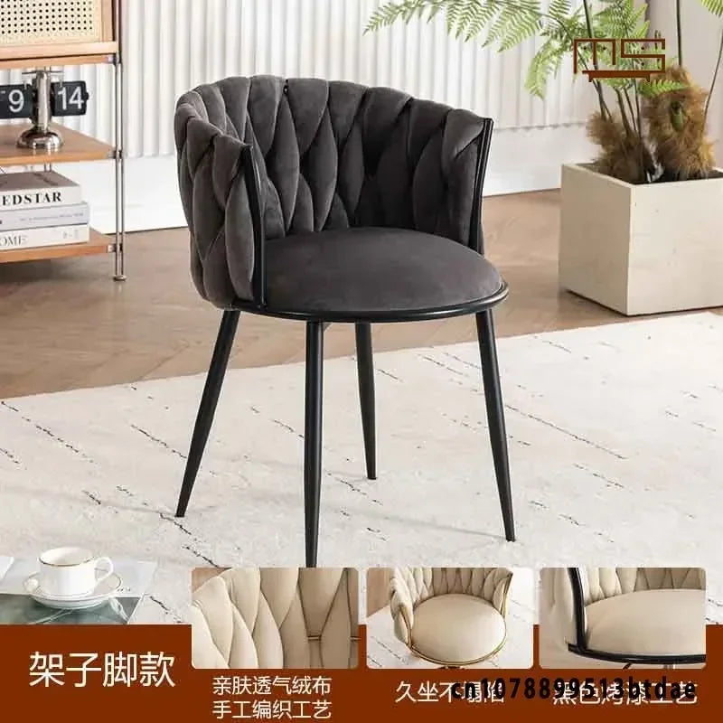 Comfortable Swivel Makeup Chair - Flannel