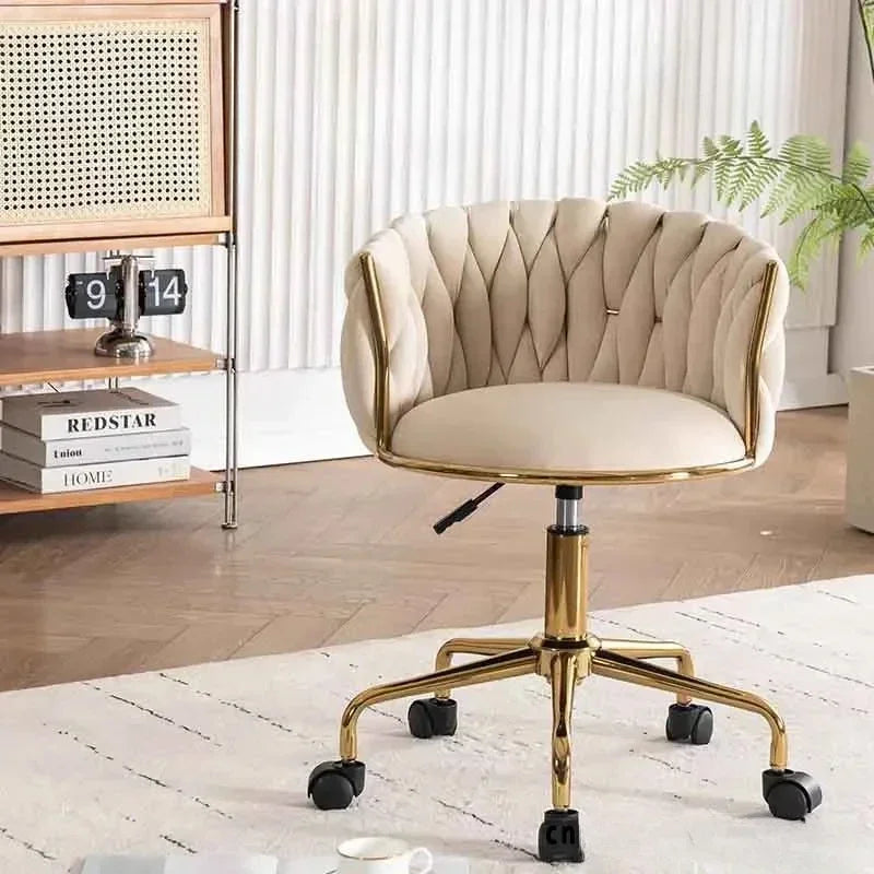 Comfortable Swivel Makeup Chair - Flannel