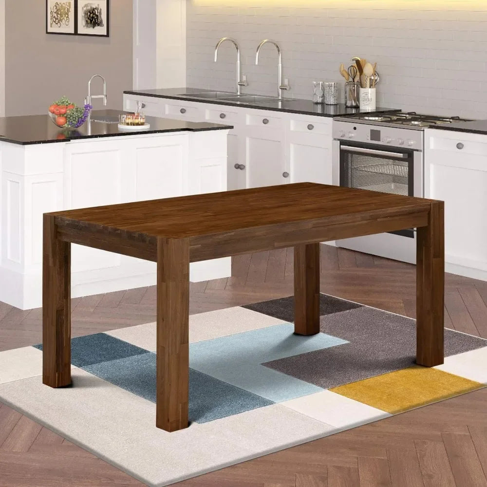 Contemporary Walnut Rectangular Dining Table