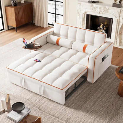 Convertible Velvet Sleeper Sofa Bed