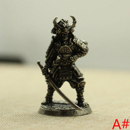 Copper Samurai Soldier Figurines Set