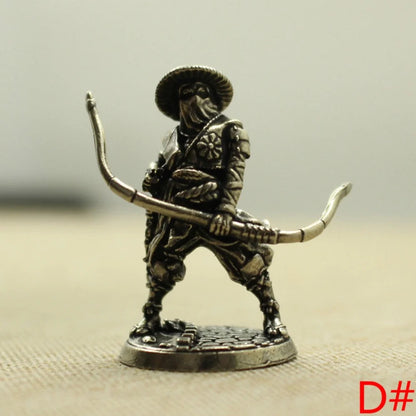 Copper Samurai Soldier Figurines Set