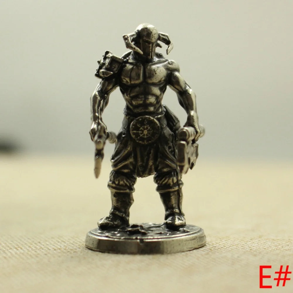 Copper Samurai Soldier Figurines Set