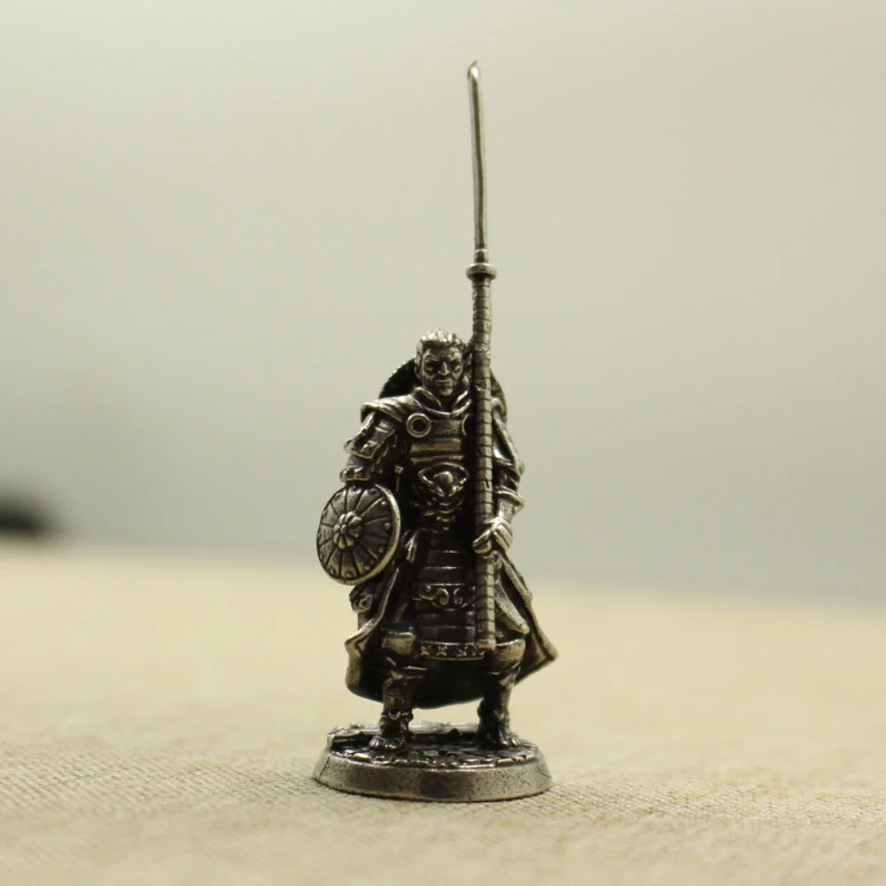 Copper Samurai Soldier Figurines Set