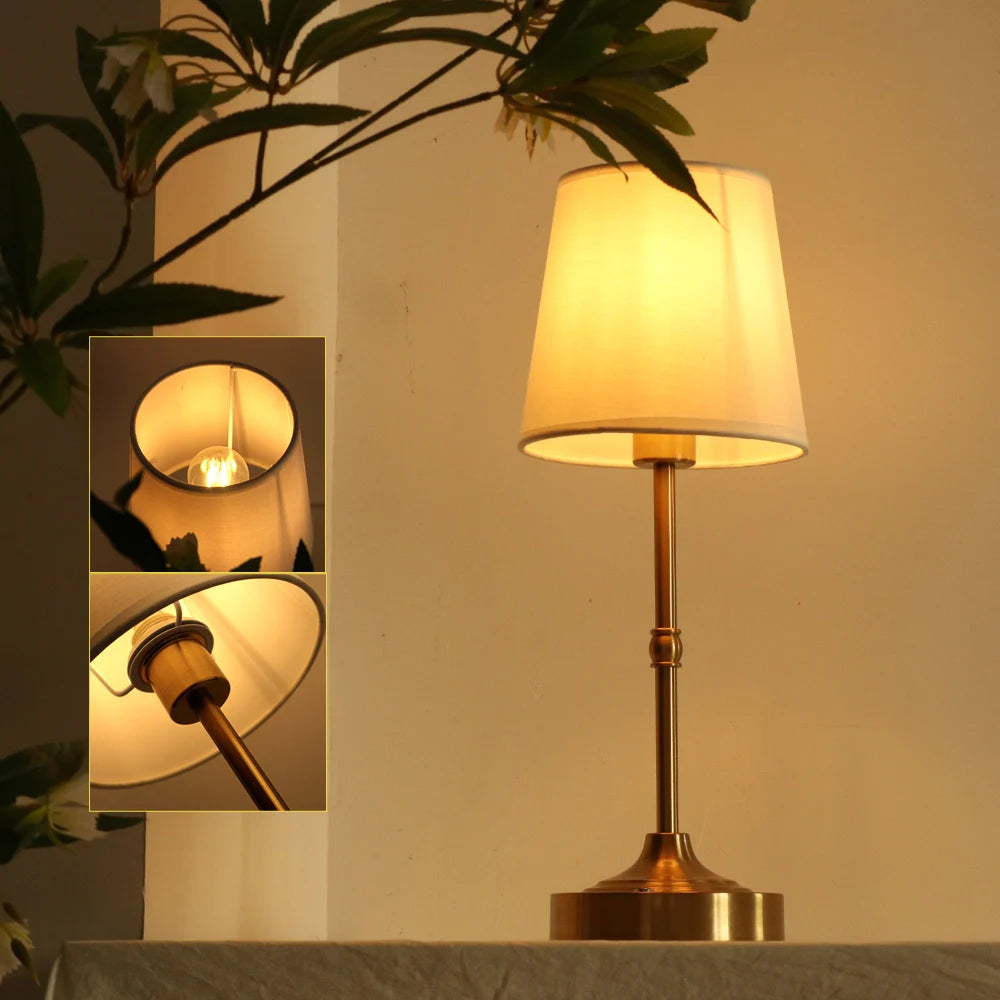 Cordless LED Table Lamp - Black Gold