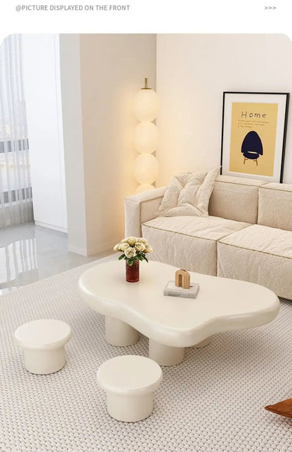 Cream Modern Nordic Coffee Table