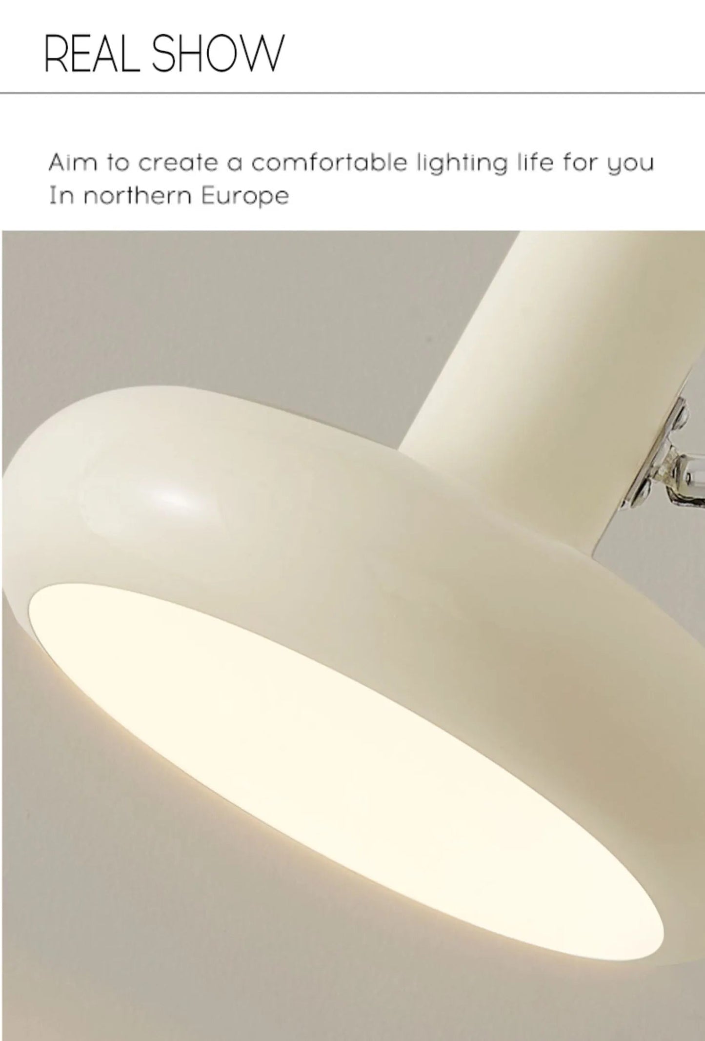 Cream Nordic Retractable Wall Lamp