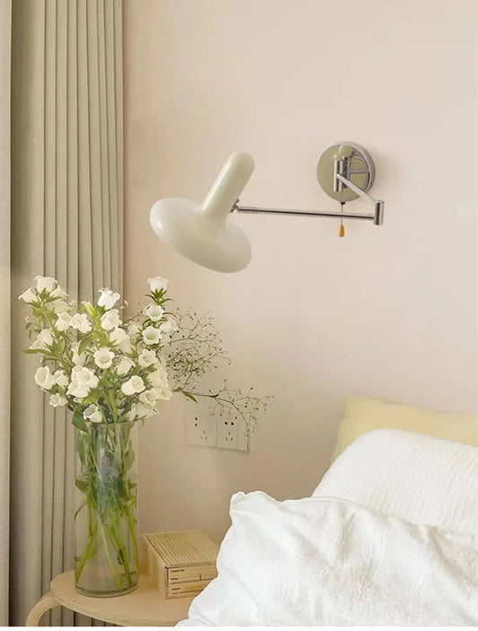 Cream Nordic Retractable Wall Lamp