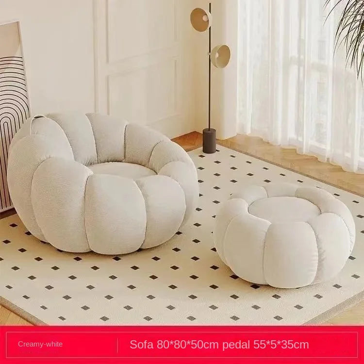 Cream Pumpkin Chair for Small Spaces