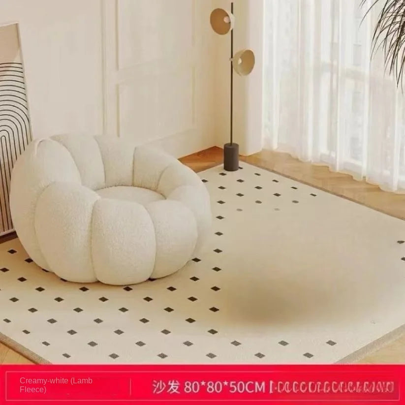 Cream Pumpkin Chair for Small Spaces