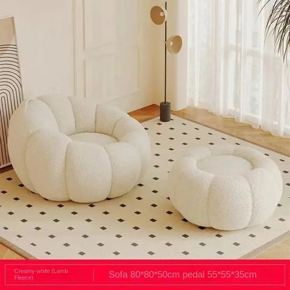 Cream Pumpkin Chair for Small Spaces