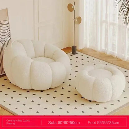 Cream Pumpkin Chair for Small Spaces