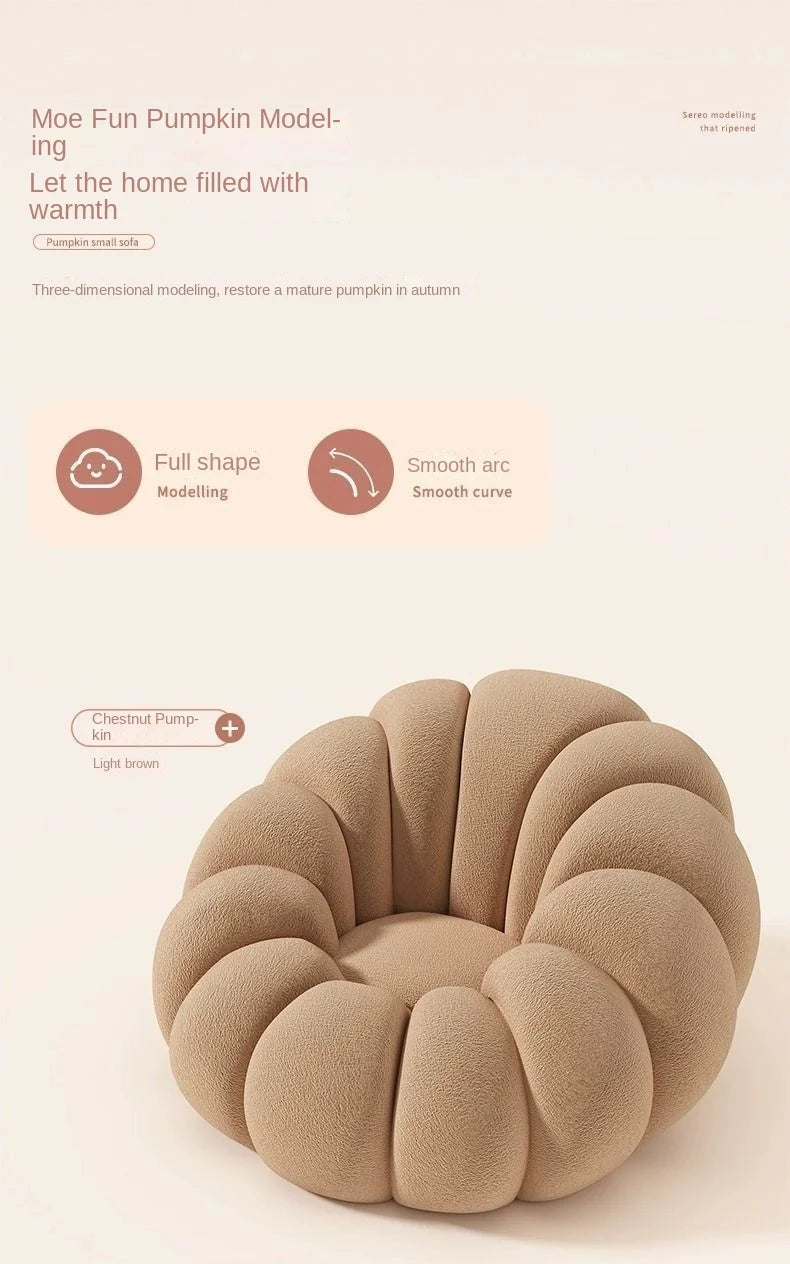 Cream Pumpkin Chair for Small Spaces