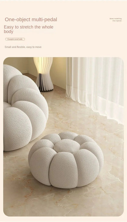 Cream Pumpkin Chair for Small Spaces