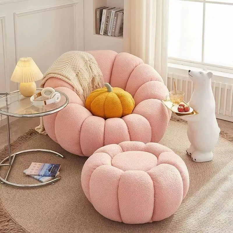 Cream Pumpkin Chair for Small Spaces