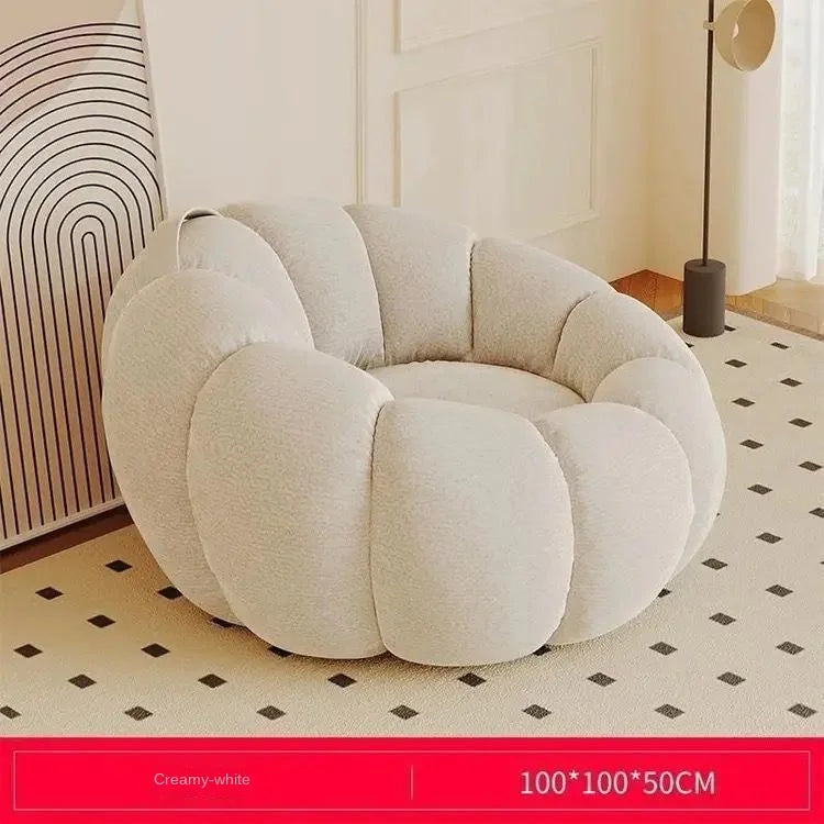 Cream Pumpkin Chair for Small Spaces