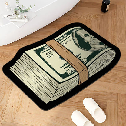 Creative Money Shaped Polyester Rug