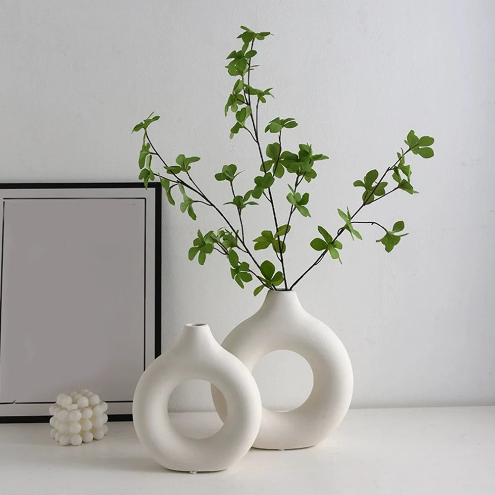 Crescent Moon Eco-Friendly White Vase