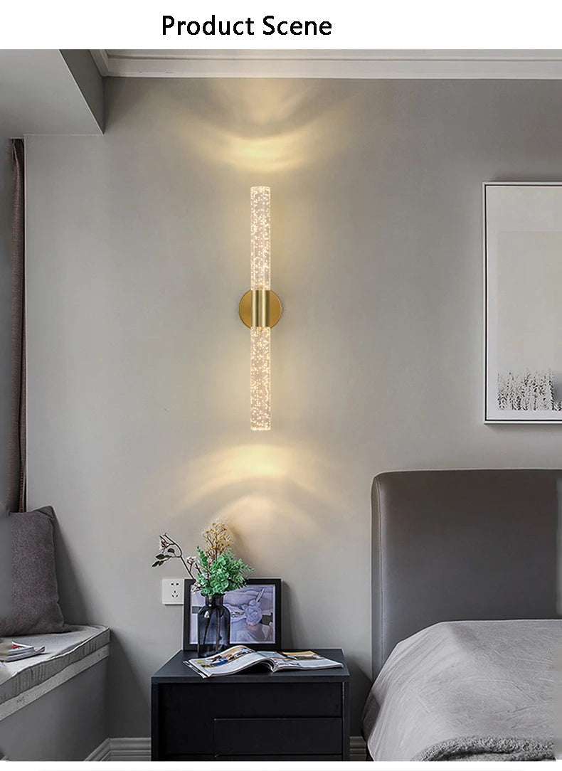 Crystal LED Wall Lamp - Modern Design