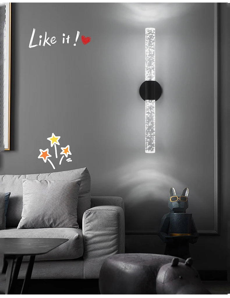 Crystal LED Wall Lamp - Modern Design