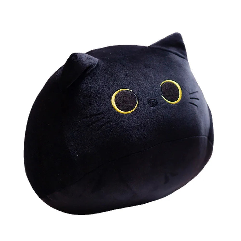 Cuddly Black Cat Plush Cushion