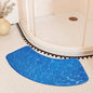 Curved Non-Slip Pebble Bath Mat