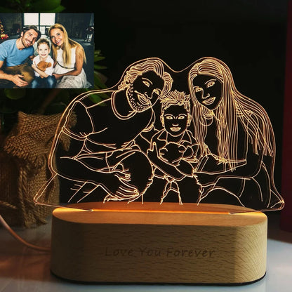 Custom 3D Photo Lamp Night Light