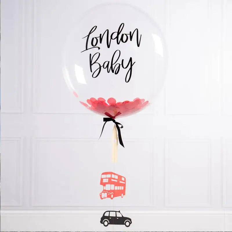 Custom Clear Balloon with Personalised Stickers