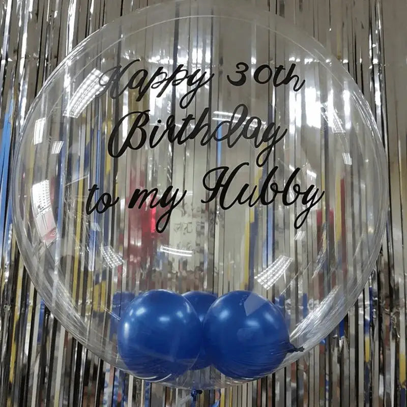 Custom Clear Balloon with Personalised Stickers